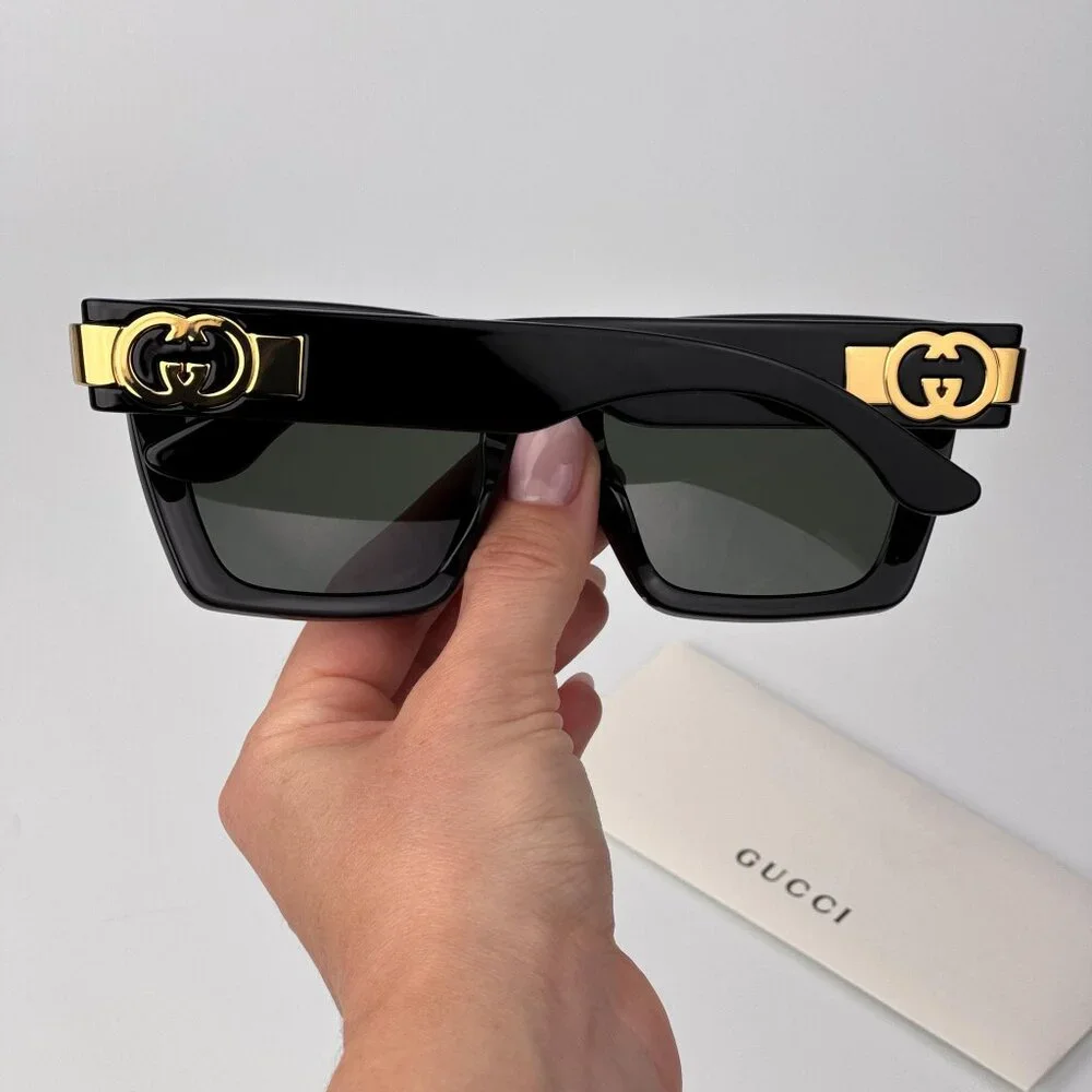 Gucci GG1689S Sunglasses – Black Square Frame Grey Lenses | Model GG1689S 001